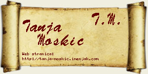 Tanja Moskić vizit kartica